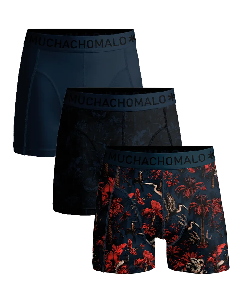 Muchachomalo Herren Boxer Shorts - 3er Pack - Herren Unterwäsche Mehrfarbig