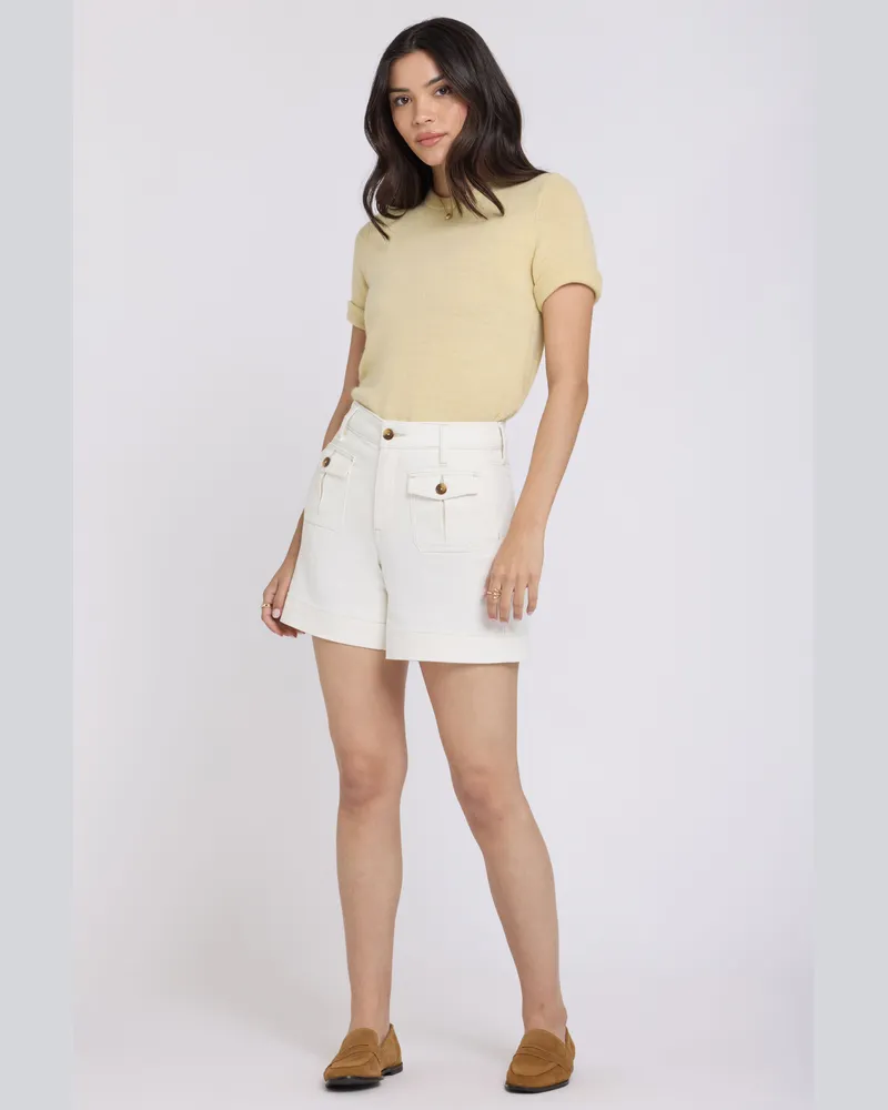 NYDJ not your daughter's Jeans  Berkyn Relaxed Denim-Shorts mit hoher Taille - Weiß Weiß