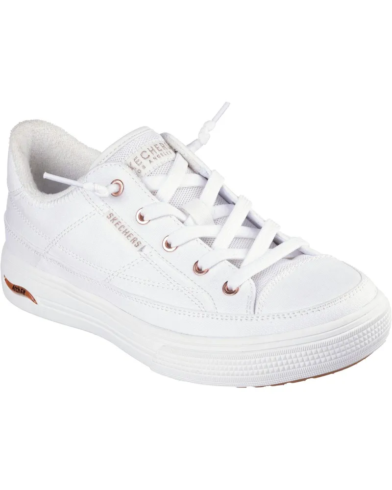 Skechers Arch Fit Arcade - Meet Ya There Textil Damen Weiße Sneaker Weiß