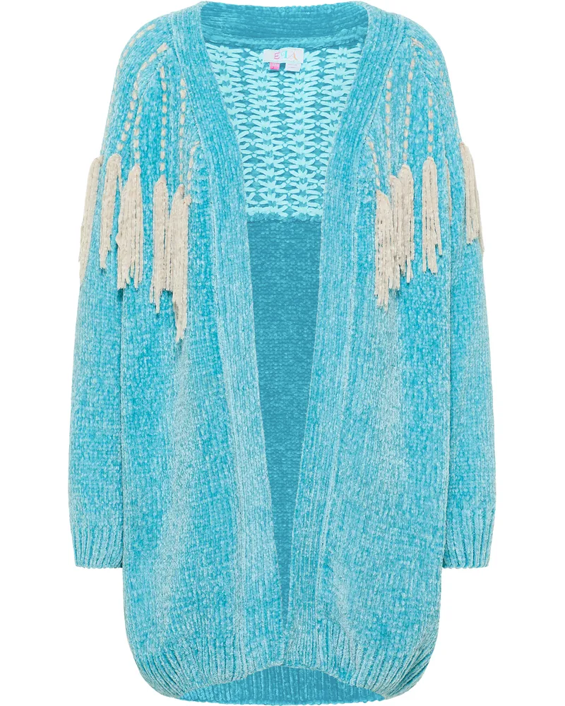 IZIA Cardigan chenille gaya Türkis