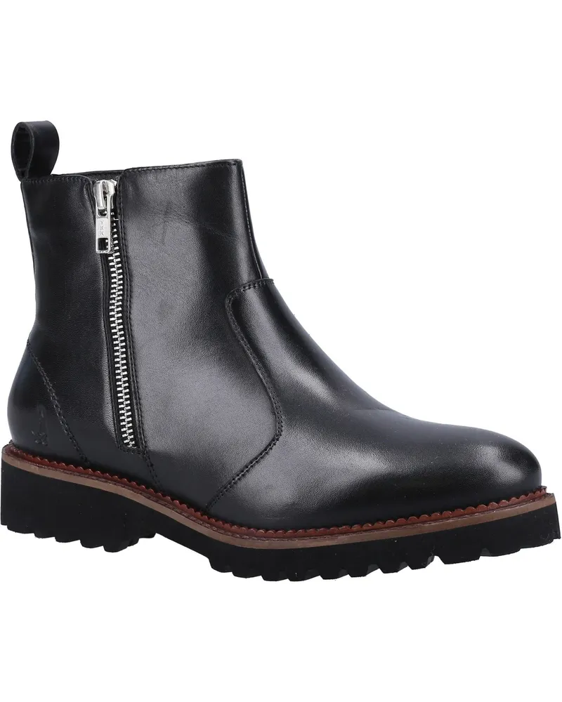 Hush Puppies Grace Zip Wildleder Damen Schwarz Stiefel Schwarz
