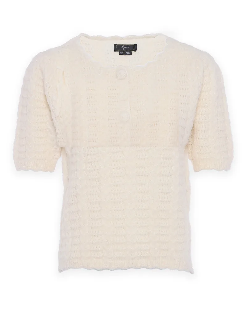 FAINA Pullover Damen Wollweiß Wollweiß