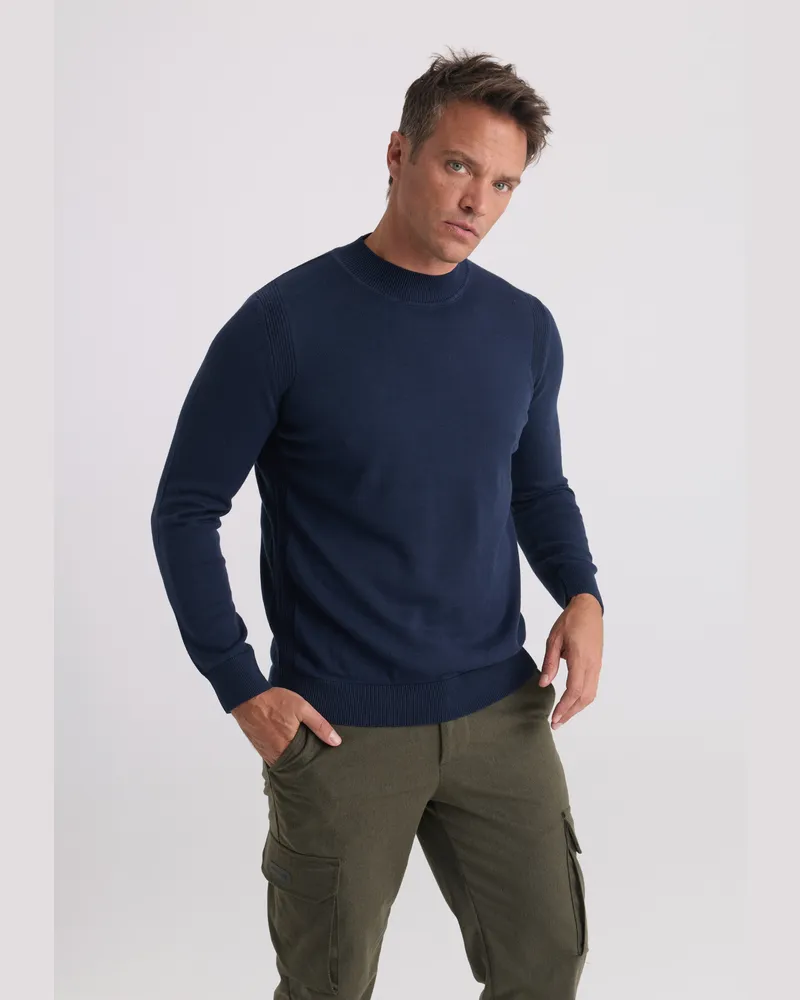 Felix Hardy Pullover Pullover Mit Stehkragen Marineblau