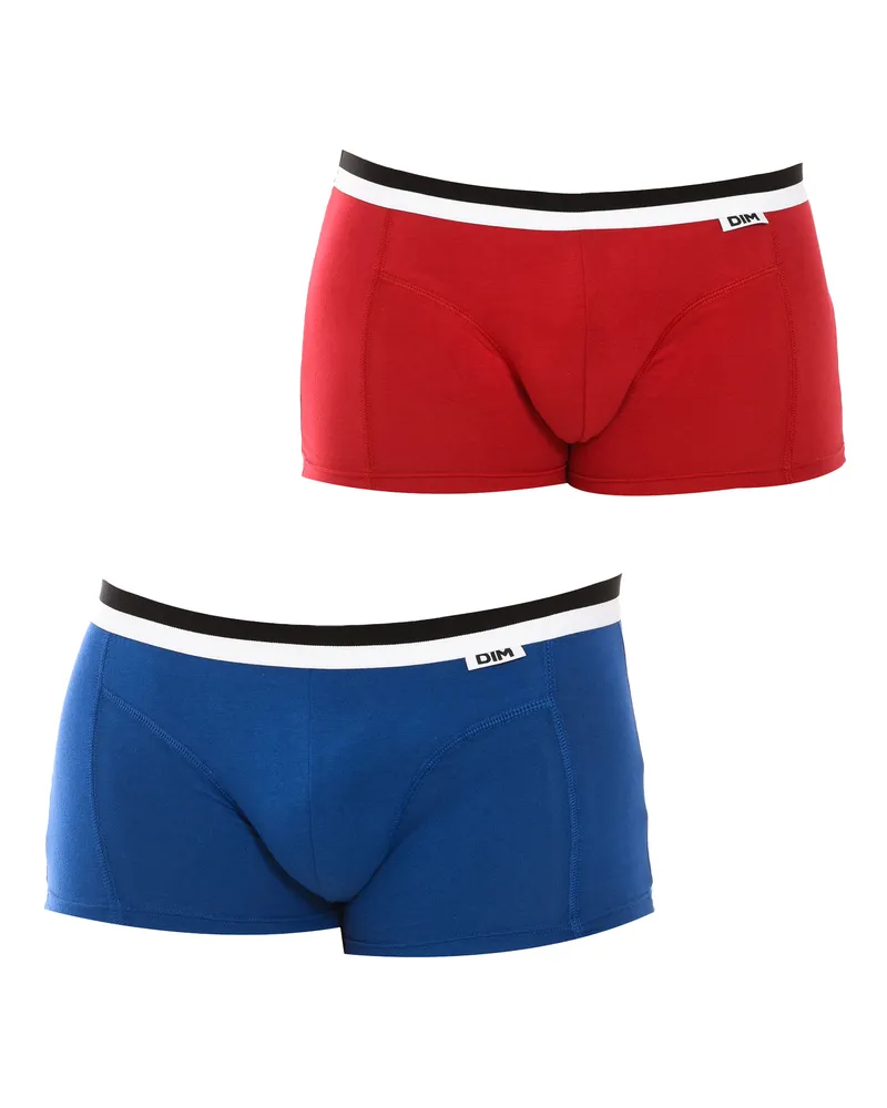 DIM Pack-2 Boxershorts Unno Basic atmungsaktives Gewebe D05H2 Männer Blau