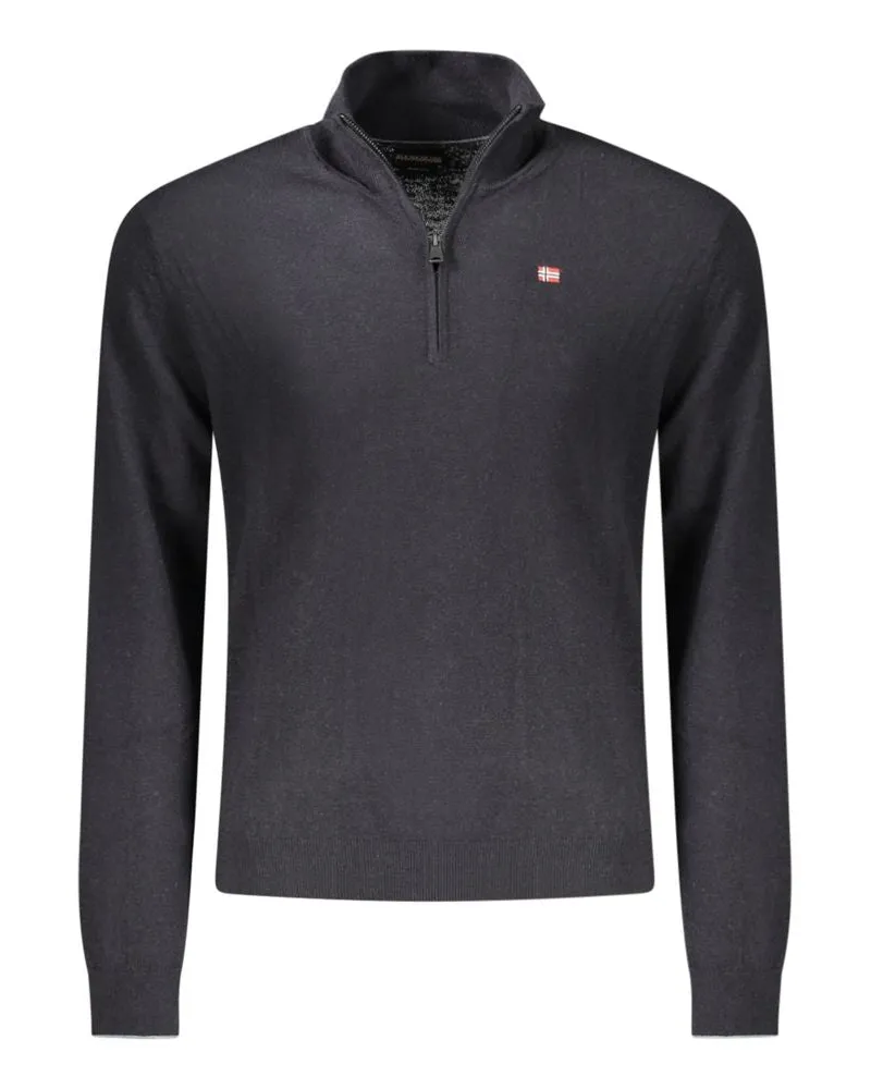 Napapijri Schwarzer Woll-Herrenpullover Schwarz