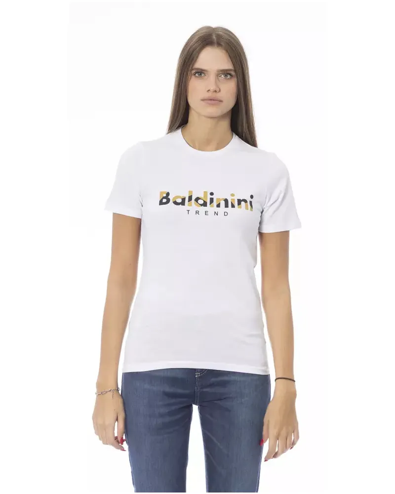 Baldinini Kurzärmeliges T-Shirt mit Logo - Weiß Weiß