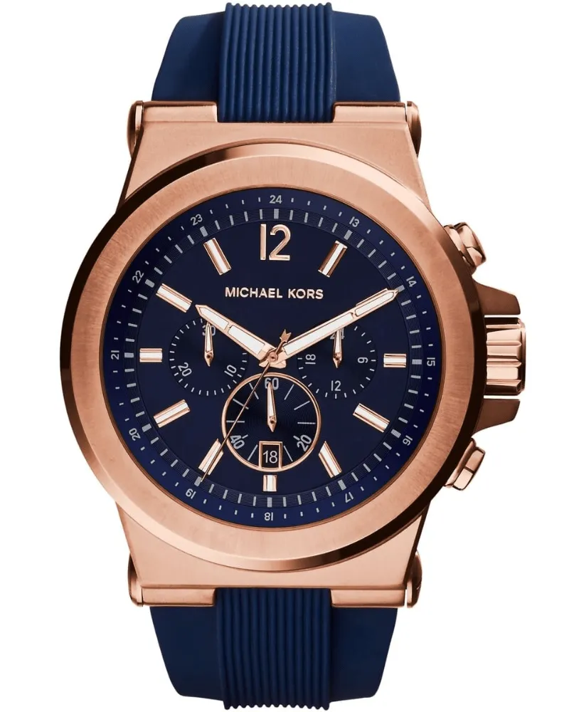 Michael Kors MK8295 Dylan Chronograph Marineblau Zifferblatt 49mm Herrenarmbanduhr Blau