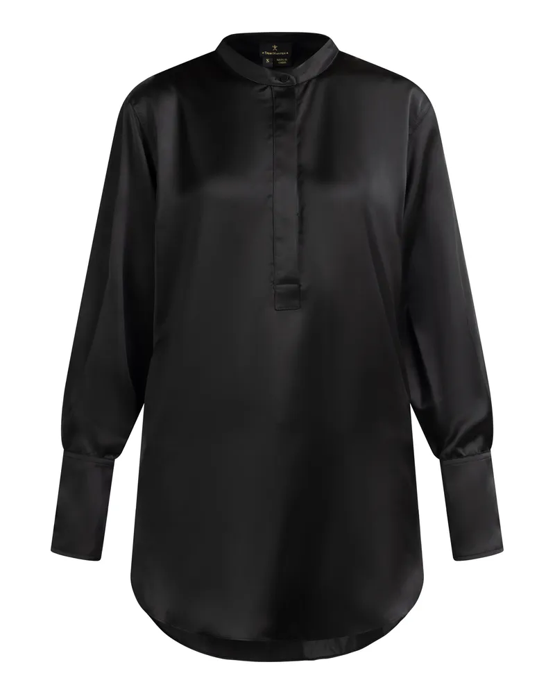 DreiMaster Langarmbluse Damen schwarz Schwarz
