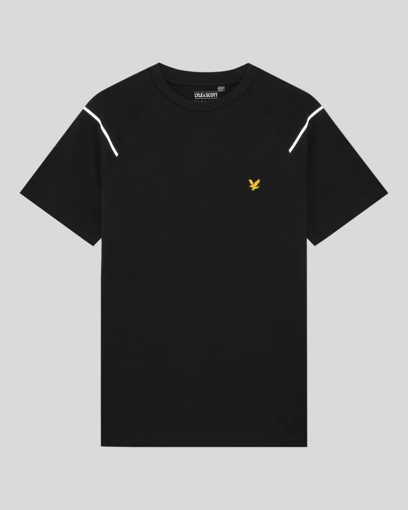 Lyle & Scott Reflective Raglan-T-Shirt Schwarz