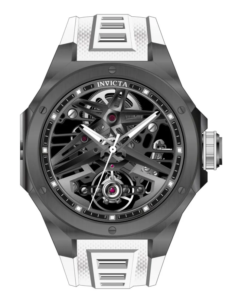 Invicta Celestial 70104 Herrenuhr - Mechanisches Werk - Edelstahl mit schwarzem Zifferblatt - 43 mm Schwarz