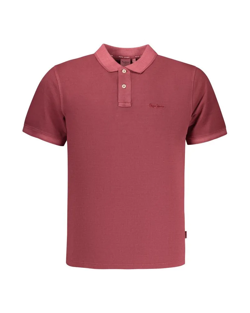 Pepe Jeans Rotes Baumwoll-Herrenpoloshirt Rot