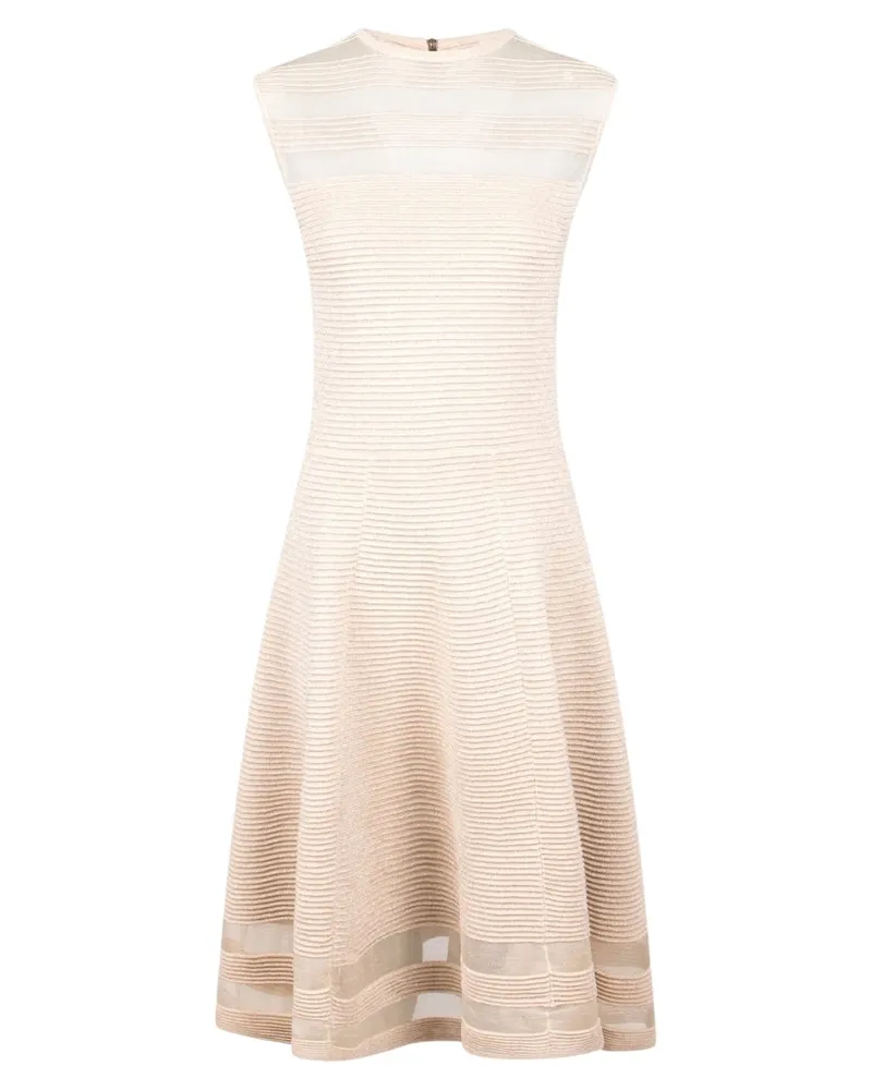 Ted Baker Saalli Strickkleid Aus Naturholz Mit Unsichtbarem Einsatz Ecru