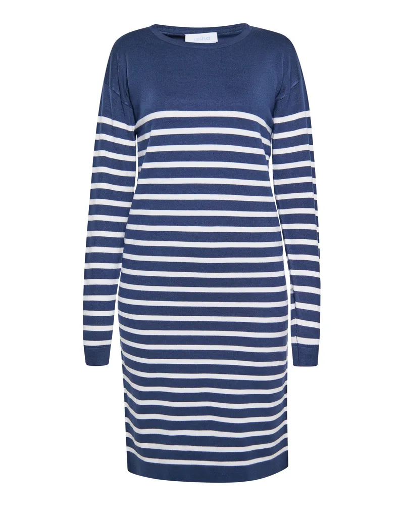 Usha Kleid Damen marine weiss Marineblau