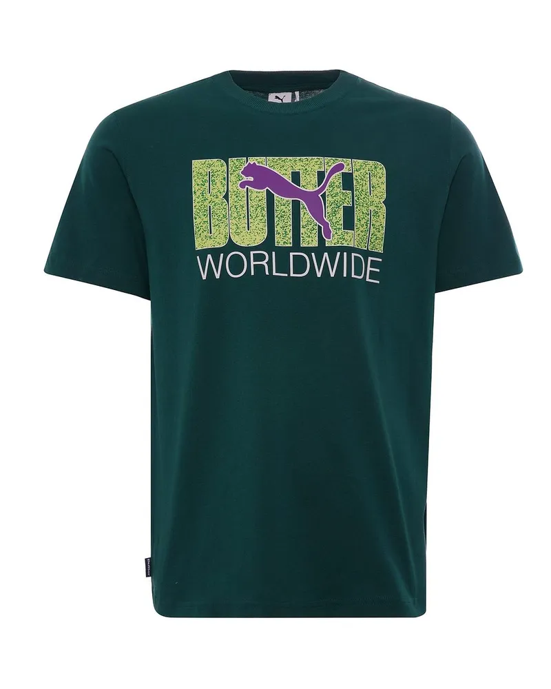 Puma X Butterwaren Kurzarm Crew Hals Teal Herren T-Shirt 532442 40 Petrol