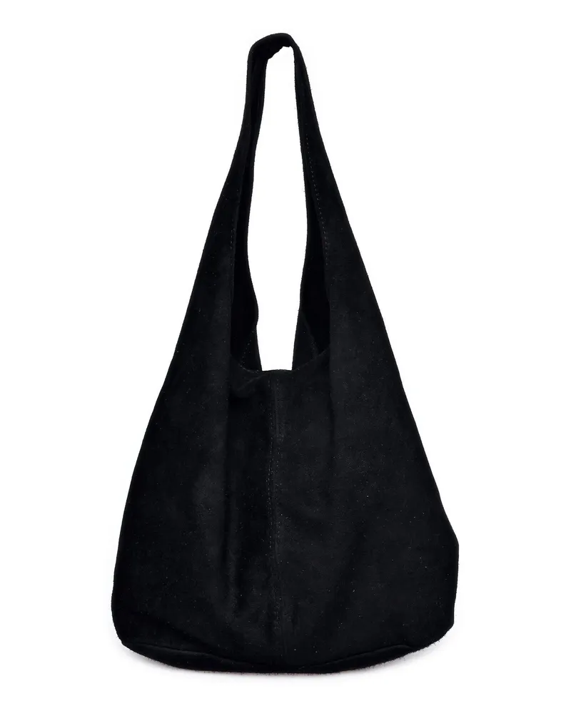 Anna Luchini Schwarz Rindsledertasche Schwarz