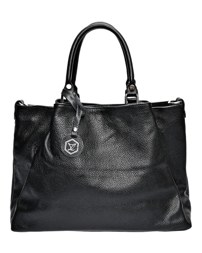 Luisa Vannini Schwarz Rindsledertasche Schwarz
