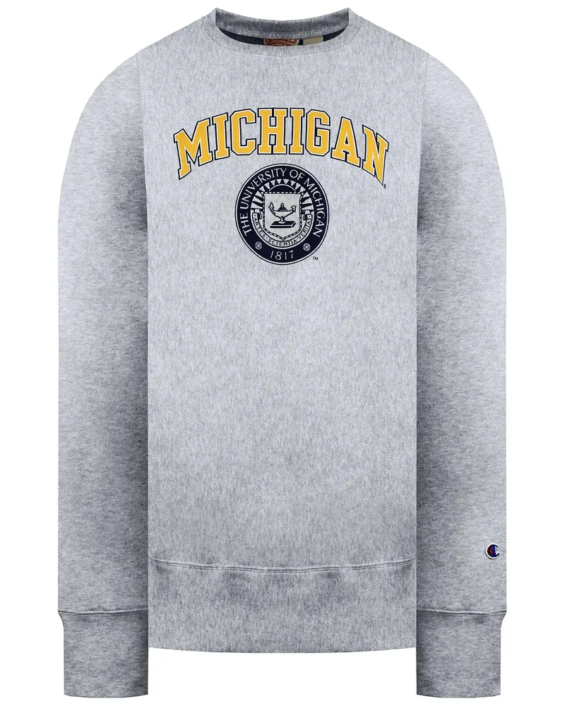 Champion Michigan Herren Grauer Pullover Grau