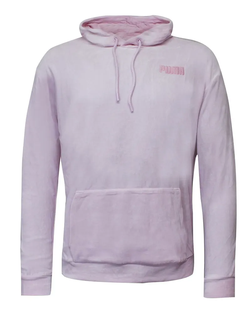 Puma VeloR Hoodie besticktes Logo rosa Pullover - Frauen Rosa