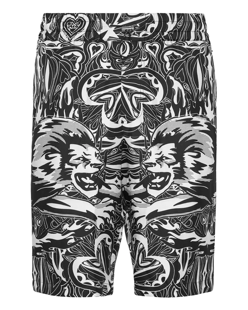 Philipp Plein Tribal Circus Shorts - Schwarz Schwarz