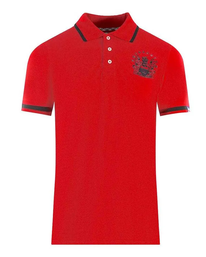 Aquascutum Unisex Erwachsenen Aldis Tipped Polo-Shirt (Rot Rot