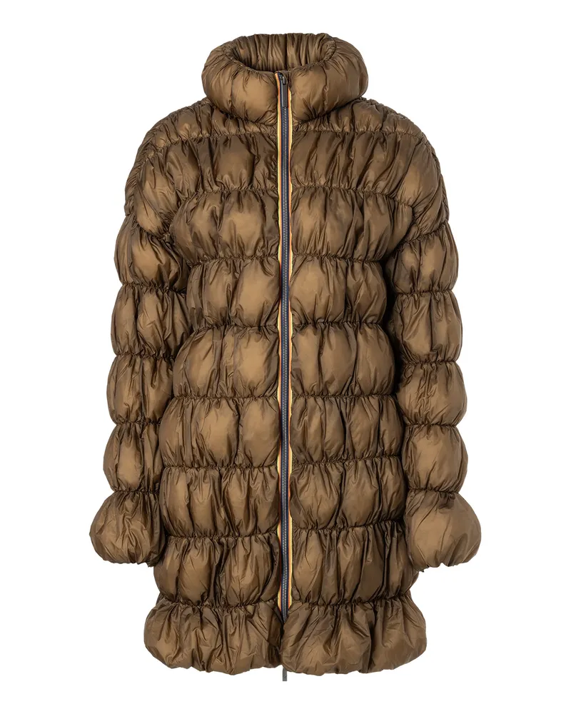 K-Way Winterjacke JIN MAXI RUFFLES Braun