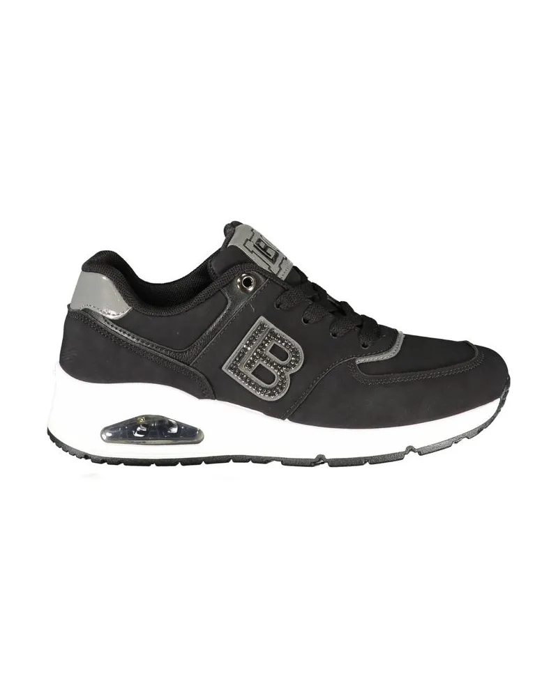 Laura Biagiotti Schwarze Polyurethan Damen Sneaker Schwarz