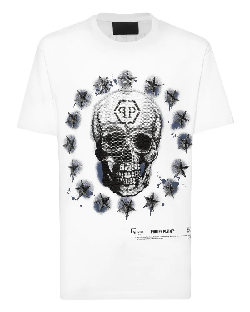 Philipp Plein Rundhals-T-Shirt Skull - Weiß Weiß