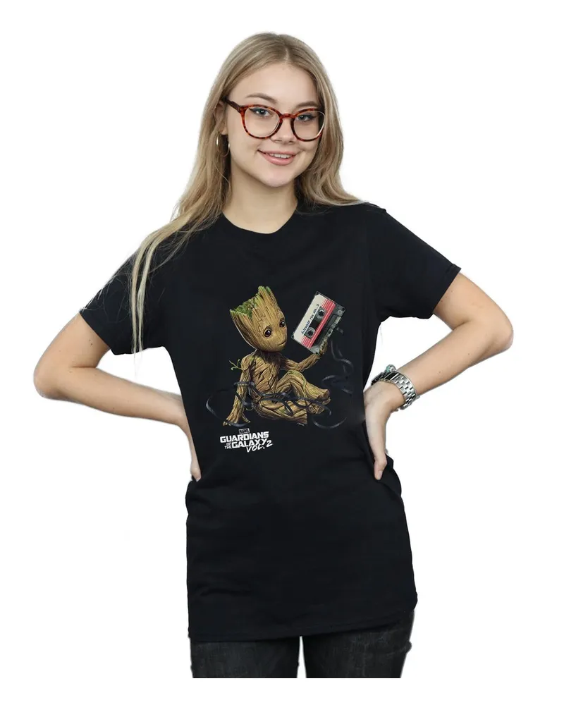 Marvel Guardians Of The Galaxy" T-Shirt für Damen (Schwarz Schwarz