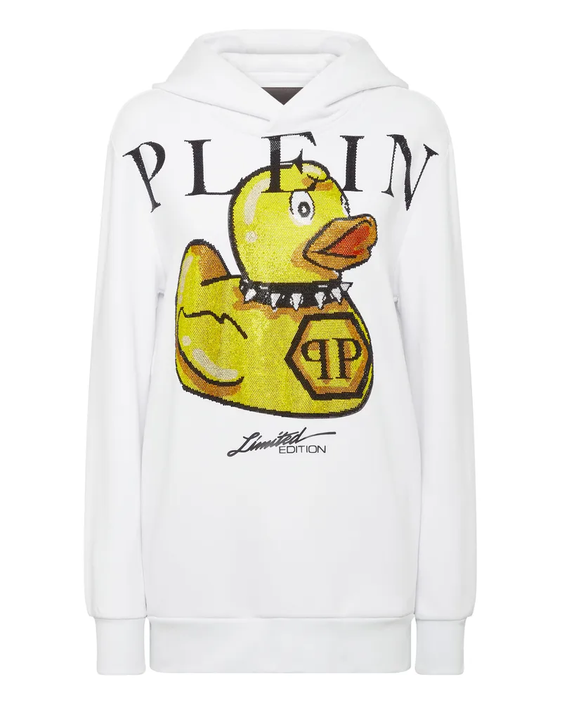 Philipp Plein Hoodie Duck Weiß