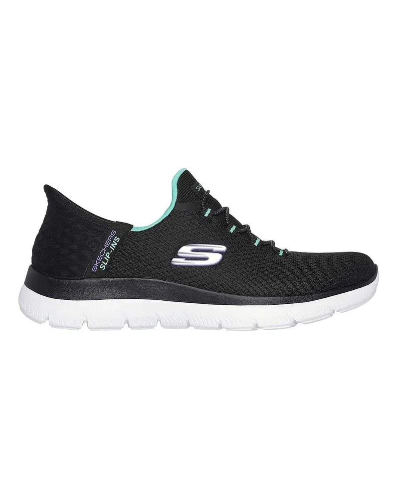 Skechers Summits - Diamond Dream" Freizeitschuhe für Herren, Zum Reinschlüpfen (Schwarz/Türkis Schwarz