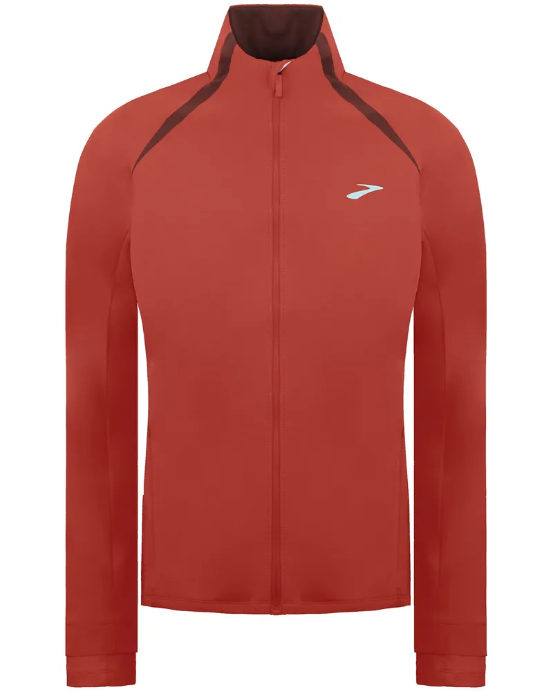 Brooks Fushion Damen Dunkelrote Hybrid-Laufjacke Dunkelrot