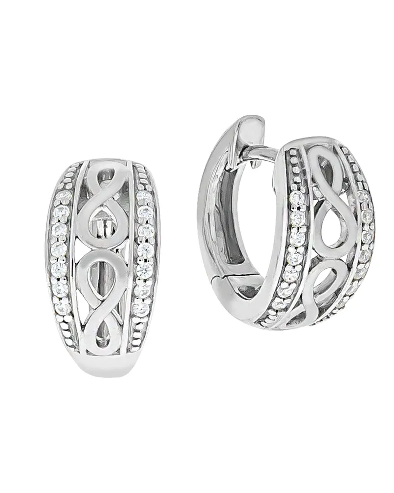 ZEEme Silber Ohrringe Silber 925 Zirkonia weiß Silber