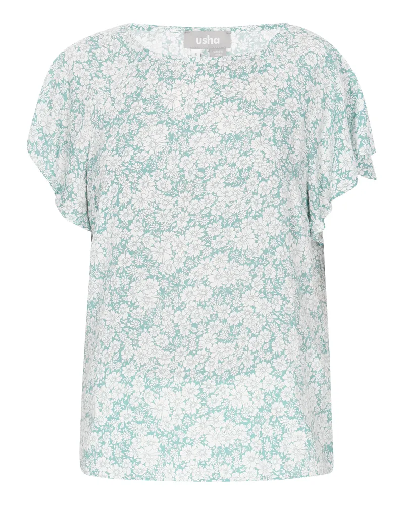 Usha Bluse Frauen türkis weiß Türkis