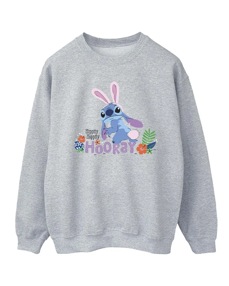 Disney Lilo & Stitch Hippity Hop Stitch" Sweatshirt für Herren (Grau Hellgrau