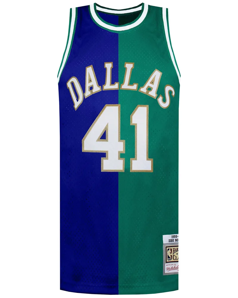 Mitchell & Ness NBA Dallas Mavericks 41 Nowitzki Swingman Trikot Blau