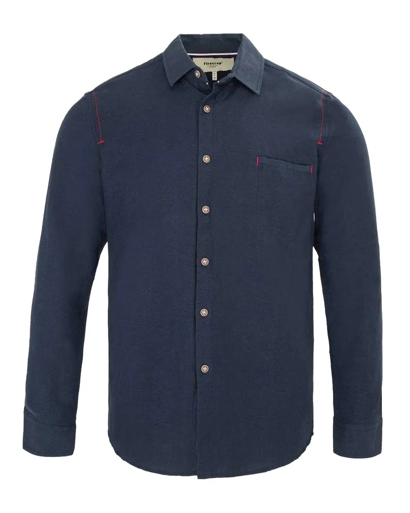 Firetrap Hemd für Herren, Baumwollmischung (Marine Marineblau