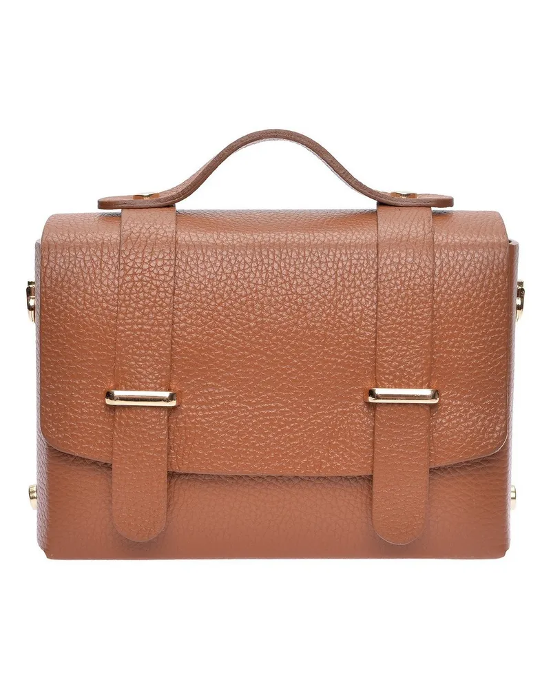 Luisa Vannini Braun Rindsledertasche Braun