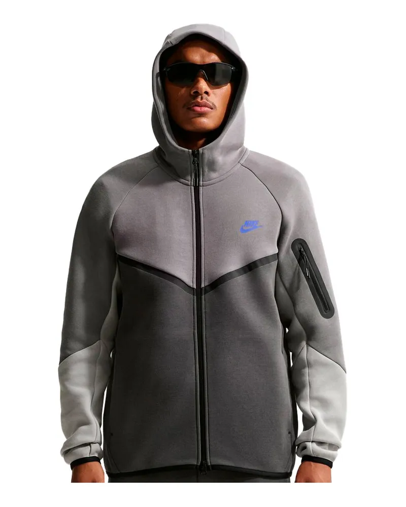 Nike M NK TCH FLC FZ WR HOODIE Grau