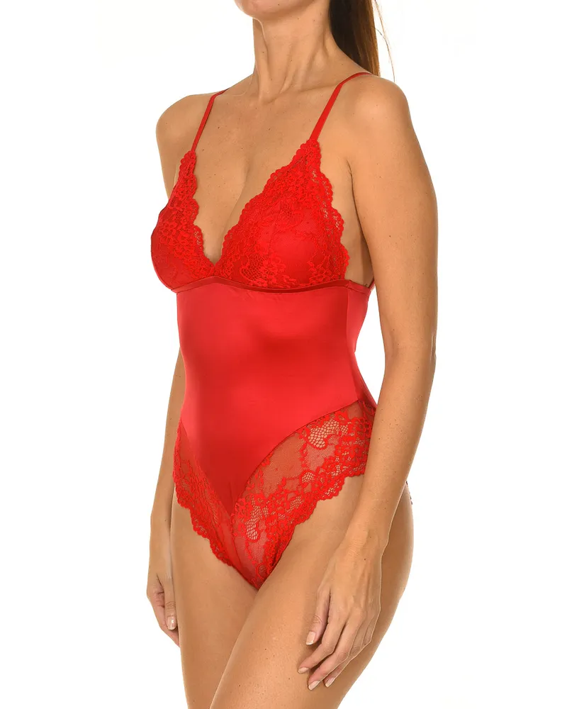 Guess Träger-Bodysuit mit Spitze Rot