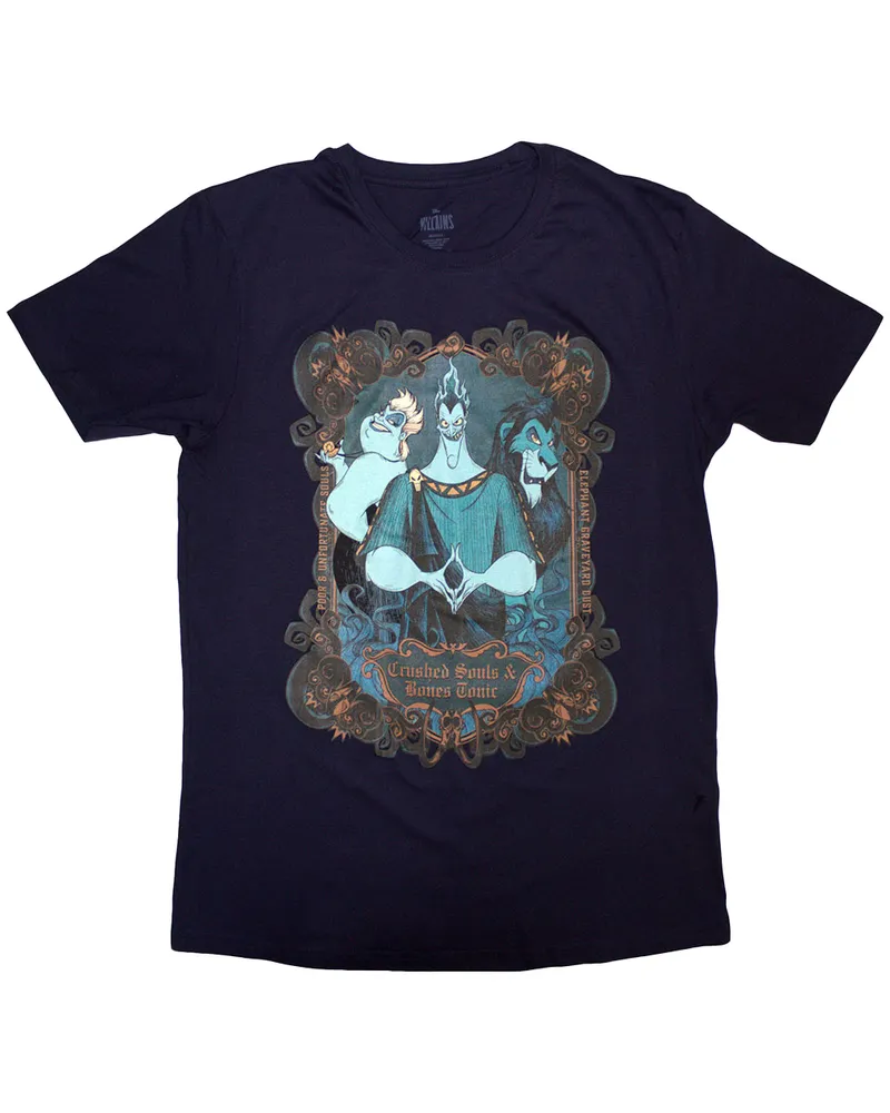 Disney Villains Crushed Souls" T-Shirt für Herren/Damen Unisex (Marineblau Marineblau