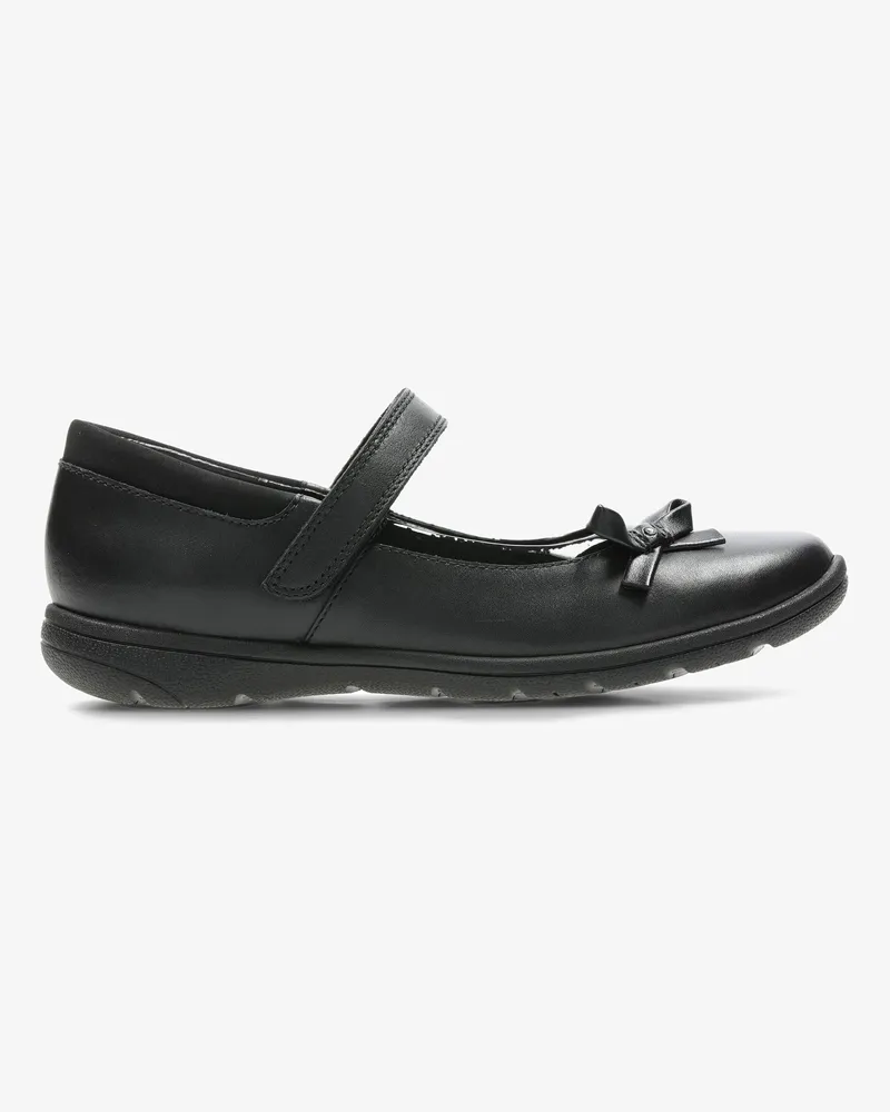 Clarks Venture Star schwarze Leder Schuhe Schwarz