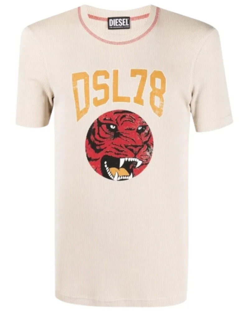 Diesel Hombre T-Shirt CL-T-Ruffle 141 T-Shirt Beige