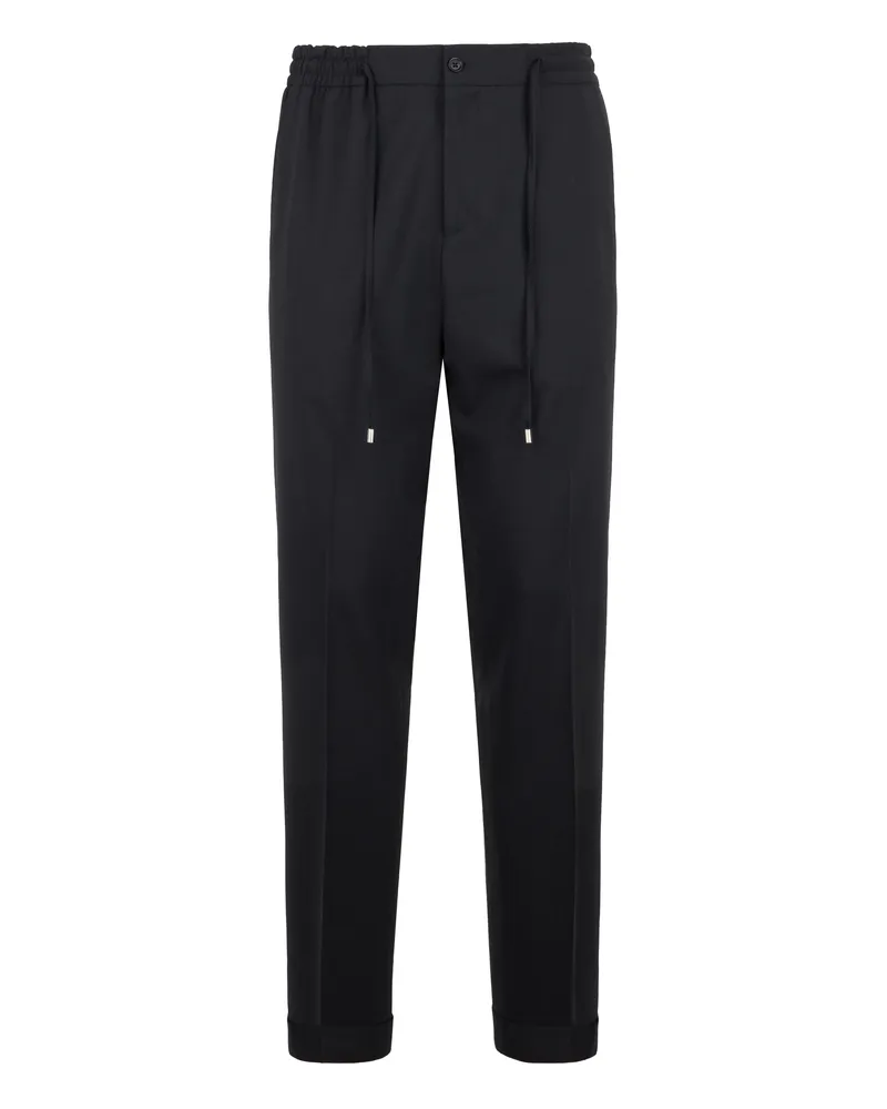 Philipp Plein Wool Jogging Trousers Schwarz