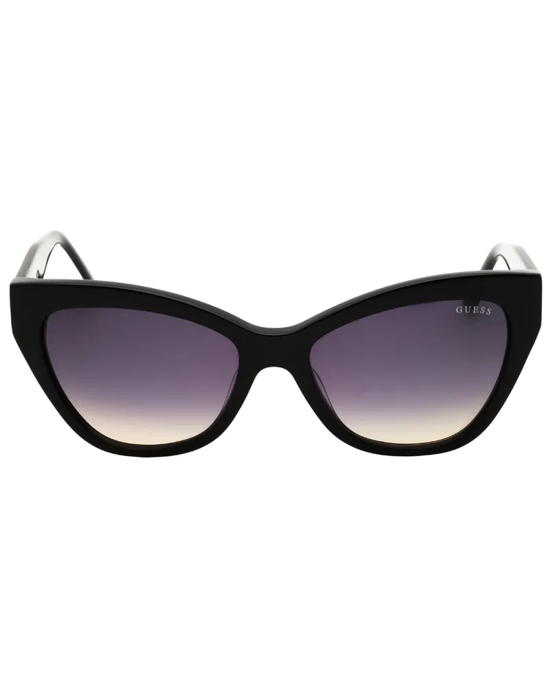 Guess Glänzende Schwarze Cat-eye-sonnenbrille Von Schwarz