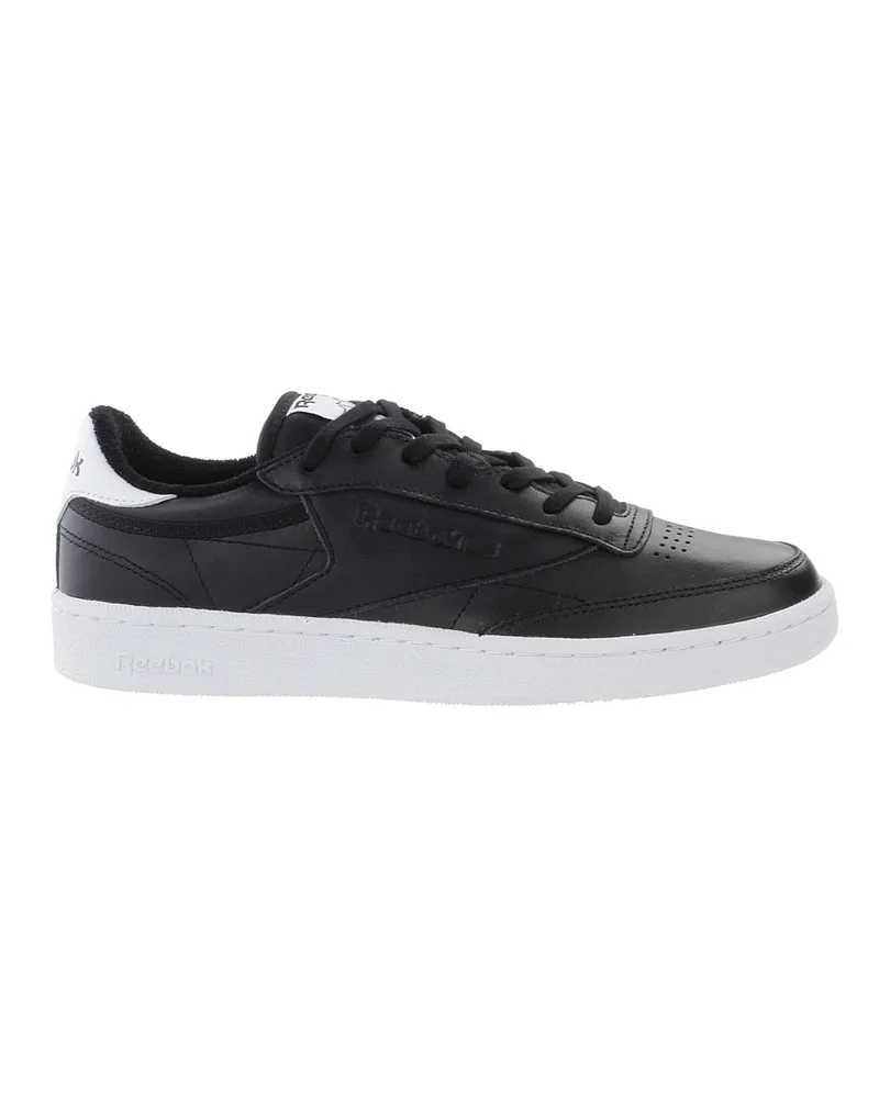 Reebok Club C85 El Schnürung schwarzer glatte Leder-Herren-Trainer BD5685 Schwarz