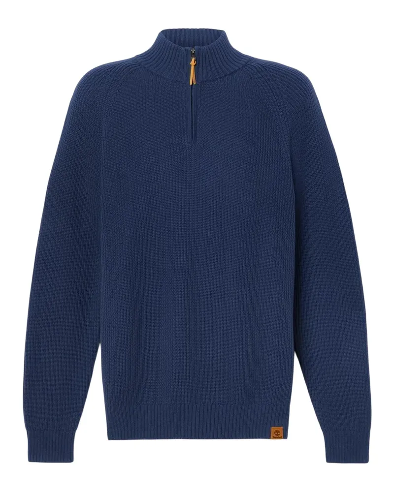 Timberland Pullover für Herren, Reißverschluss, gerippt (Kurzmantel Marineblau