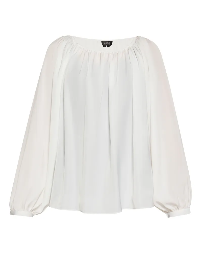 Usha Bluse Damen Wollweiß Wollweiß
