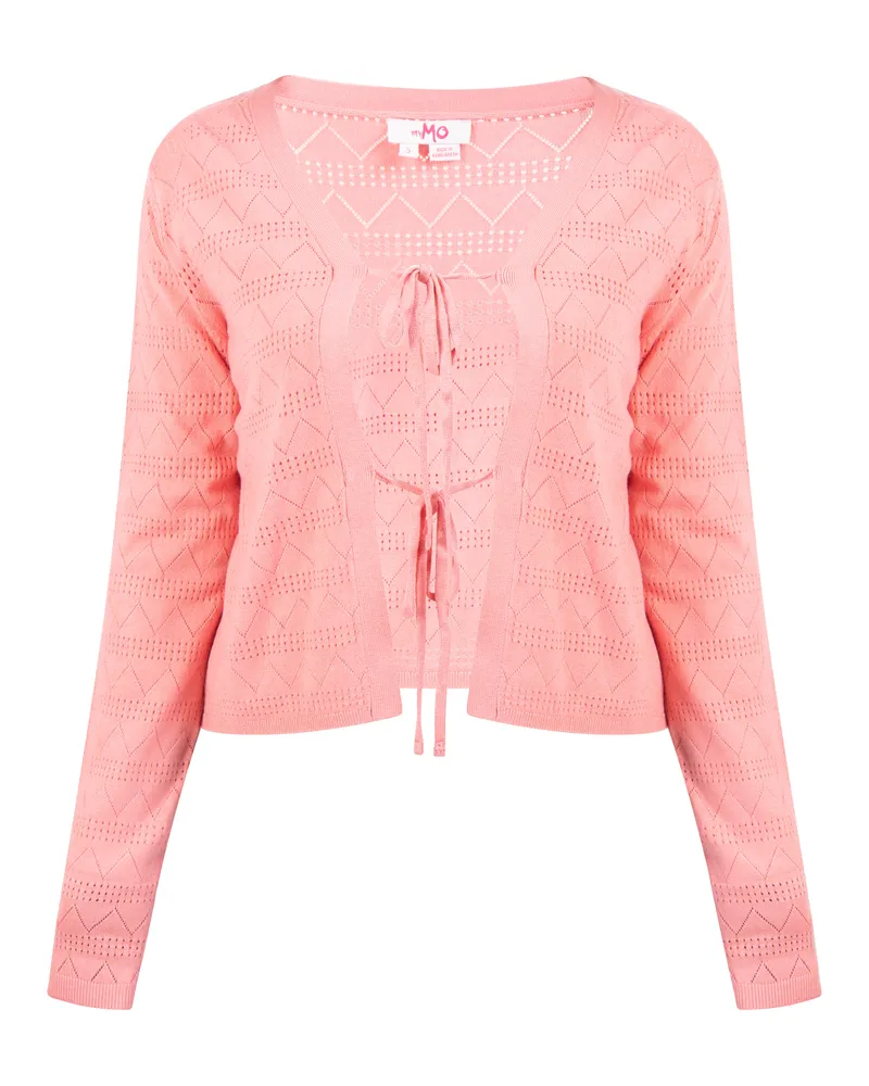 My Mo Strickjacke Damen Rosa Rosa