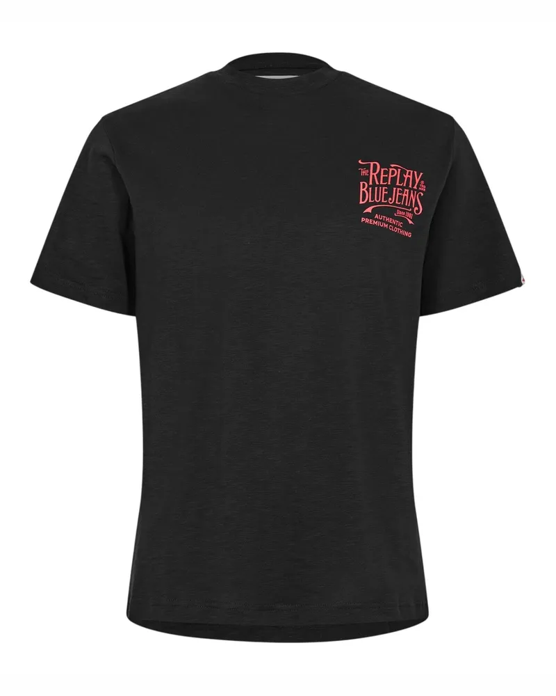 Replay Back Jeans" T-Shirt für Herren (Schwarz Schwarz