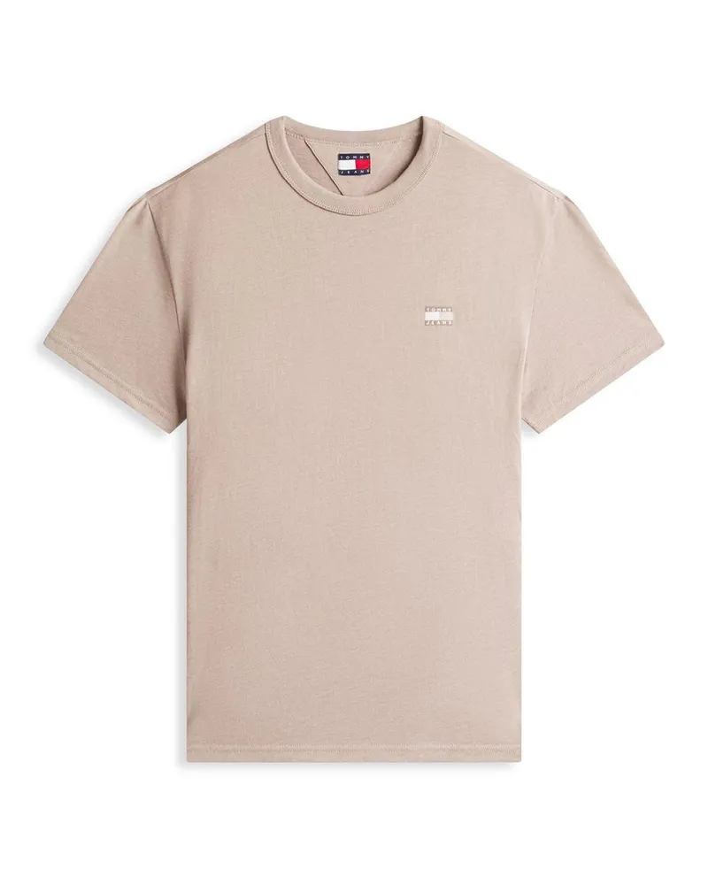 Tommy Hilfiger T-Shirt für Herren,Abzeichen (Kalkstein Steingrau